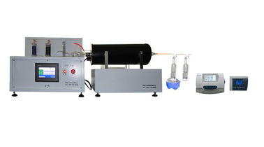 Machine horizontale 220V 50HZ d'essai de flamme de taux de rejets de gaz acide d'halogène de câble d'inflammabilité