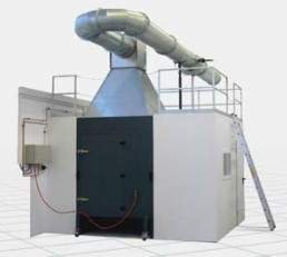 Machine d'essai à combustion simple pour matériaux ou produits de construction