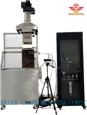 L'affichage à cristaux liquides de machine d'essai d'inflammabilité d'ASTM E 162 montrent l'équipement cellulaire flexible d'essai en laboratoire